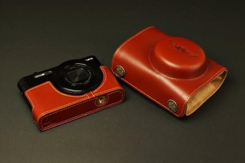 Tan Handmade Genuine Leather Camera Full Case Bag Cover for Panasonic Lumix DMC-LF1