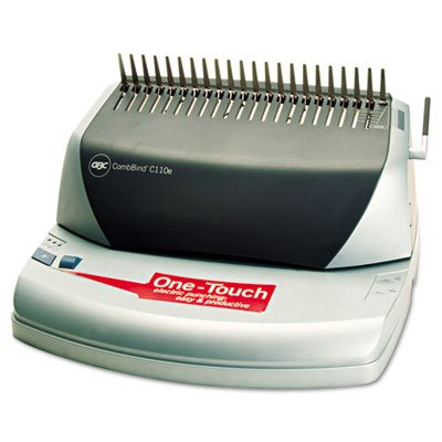 GBC 7704250 Combbind C110E Comb Binding System, Charcoal/Silver
