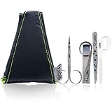 Rubis Switzerland Stainless Steel Tweezers in Neoprene Case with Magnet Closure 4 Piece Set - Model No. 1K4.15GY