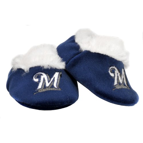 MLB Milwaukee Brewers Baby Bootie Slippers