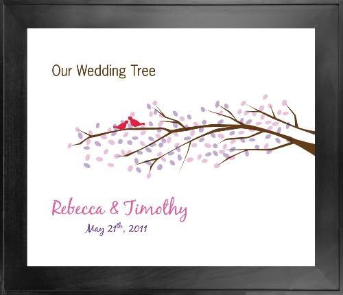 Thumbprint Guest Book Wedding Tree # 6 20x24 for 75-125 guests