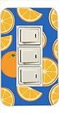 3ヶ口用 3口用 タイプ コンセント スイッチ カバー ジャケット ca766 オレンジ フルーツ カスタムカバー 交換用 3穴用 2穴用