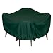 Two Dogs Designs 84-Inch Round Table and Chairs Cover, Hunter Green