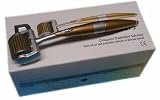 TITANIUM GOLD PLATED NEEDLE ROLLER, DR SKINCARE Distributor,1.5mm, Wide Body and Angled handle for control of Roller. A Common Cosmetic Procedure for Treating Many Conditions By Stimulating Collagen and Elastin Production. Repairs * Aged Skin * Acne Scarring * Wrinkles * Stretch Marks * Celluite * Hair Loss *. In Addition Rollers Boost Topically Skincare Products Up To 80%. From Gifts2Shop