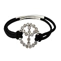 Stretch Peace Sign Bracelet - Black