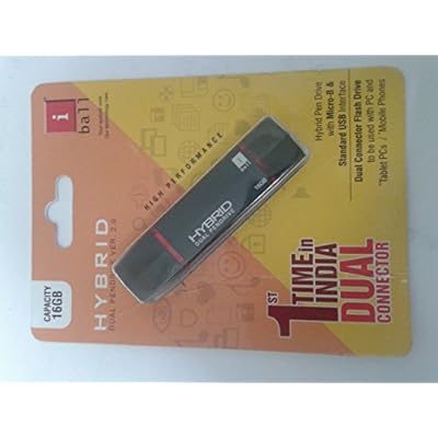 iBall Hybrid Dual 16GB Pendrive Wth Micro-B &amp; Standard USB Interface