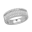 14K White Gold Diamond Ring/Band - 1.00 Ct.
