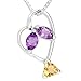 Marquise Amethyst Trillion Citrine Three Stone title=