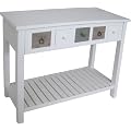 Kommode wei� HOLZ braun antik Schrank Holzkommode Konsole Tisch