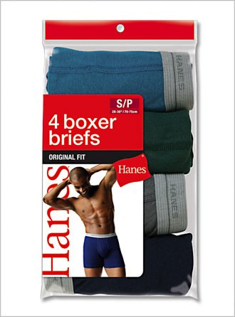 Hanes Mens Dyed Boxer Brief (Pack of 4) Assorted Colors, Small