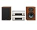 Denon D-F109 Stereo Kompaktanlage (CD, UKW-Tuner, 2x 65 Watt, USB) premium silber/kirsche