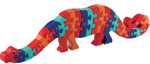 Childrens Toyshop  Toys : Wooden Dinosaur 1 to 25 Jigsaw Puzzle