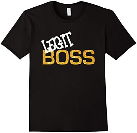 Men's Legit Boss Mens Womens Kids Wrestling T-Shirt Medium Black