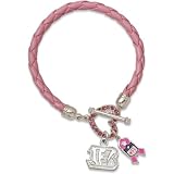 Logoart Cincinnati Bengals Breast Cancer Awareness Pink Rope Bracelet