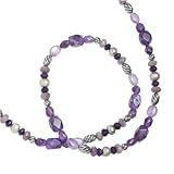 Extra Long Shades of Purple Beads Necklace