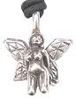 Kneeling Celtic Fairy Sprite Pewter Pendant Necklace