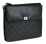 Icon-FMP03-BLK Black Twill with Black Nylon Ladies Notebook Sleeve