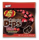 Jelly Belly Jelly Bean Chocolate Dips - Very Cherry - 2.8 Oz Bag (Pack of 12)