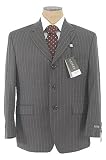 Review Ralph Lauren  / Ralph Lauren Mens Single Breasted 3 Button Gray Pinstripe Wool Suit - Size 40S