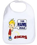 GO RAMS BOY PEE ON 49ERS BABY BIB (BLUE)