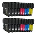 20 XL Patronen, kompatibel zu Brother LC1100 LC980 (8x schwarz & je 4x cyan magenta yellow) LC1100BK LC1100Y LC1100C LC1100M LC980BK LC980Y LC980C LC980M für Brother MFC-250C MFC-255CW MFC-290C MFC-295CN MFC-297C MFC-490CN MFC-5490CN MFC-5890CN MFC-790CW MFC-795CW MFC-6490CW MFC-6890CDW MFC-990CW DCP-145C DCP-163C DCP-165C DCP-167C DCP-185C DCP-195C DCP-365CN DCP-373CW DCP-375CW DCP-377CW DCP-383C DCP-385C DCP-387C DCP-395CN DCP-585CW DCP-6690CW