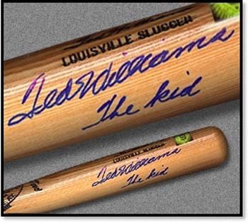 Ted Williams Autographed Official Baseball Bat