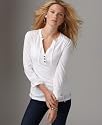 Calvin Klein Jeans Top, Three Quarter Sleeve Henley
