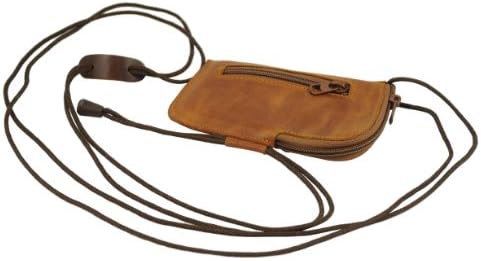 Unique Small Real Genuine Leather Wallet. Pouch Fits HTC ONE M9 Brown Cover. Mini Messenger Bag with Zipper and Organizer, Phone Case, Sleeve, Bag