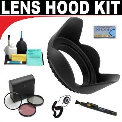 Pro Digital Hard Lens Hood + High Resolution 3-piece Filter Set (UV, Fluorescent, Polarizer) + 6-Piece Deluxe Cleaning Kit + Lenspen + Lens Cap Keeper + DB ROTH Micro Fiber Cloth For The Canon EOS REBEL T5i (EOS 700D), SL1 (EOS 100D), 70D Digital SLR Camera Which Has Any Of These (24-105mm, 24-70mm, 16-35mm, 17-40mm, 20-35mm, 10-22mm, 17-55mm, 100-400mm, 70-200mm f/2.8L) Canon Lenses
