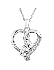 Diamond Heart MOM Pendant 1/20ctw
