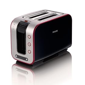 Philips - HD2686/90 - Grille-pain - noir/m�tal/rouge - 1500W