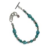 Sterling Silver and Turquoise Beaded Bracelet