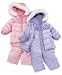 Baby : Greendog Baby Girl Ruffled Puffer and Overalls Violet Tulip 18 months