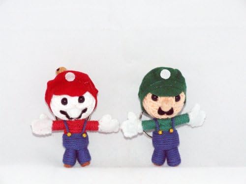 Mario Super Bros Voodoo String Doll Keychain and Mobile Phone Strap