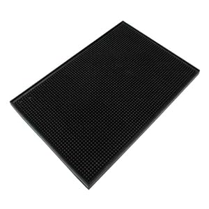 Excellante Plastic Bar Servicing Mat, 12 by 18-Inch, Black by 