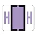 Smead A-Z Color-Coded Bar-Style End Tab Labels, Letter H, Lavender, 500 per Roll (67078)