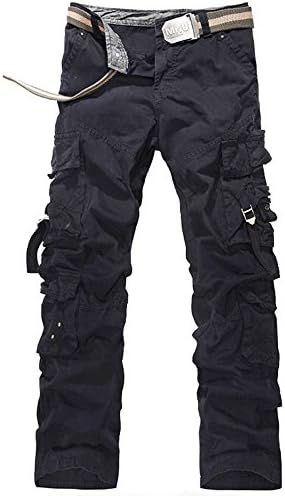 Juanshi Mens Casual Military Army Style CARGO CAMO Combat Work Pants Trousers NO BELT