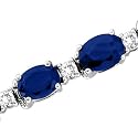 16.50ct tw Diamond & Sapphire Bracelet 14k Gold