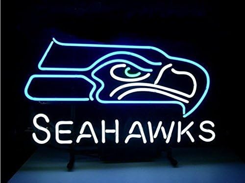 New Seattle Seahawks Handcrafted Real Glass Neon Light Sign Home Beer Bar Pub Sign 17x13 inches.The Best Offer!Super Bright!