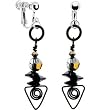 Handcrafted Austrian Poetic Somber Black Clip Earrings