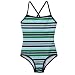 Girls' Xhilaration&reg; 1-pc. Stripe Swimsuit - Blue