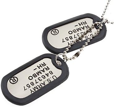 SuSy U.S.ARMY Double-faced Gasket Necklace-Matte Surface, Glaze, Fashion Pendant
