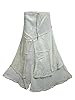 Womans Maxi Skirt Ivory Stonewashed Rayon Embroidered Peasant Long Skirts