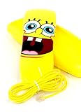 Room Phone with Ergonomic Design, Mute, Flash and Redial - Yellow