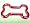 Schlüsselanhänger Karabiner pinkmetallic in Form eines Knochens ca. 8,5 x 5,5 cm