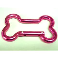 Schl�sselanh�nger Karabiner pinkmetallic in Form eines Knochens ca. 8,5 x 5,5 cm