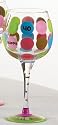 40th Birthday Polka-dot Wine Glass By Mud Pie