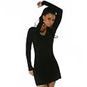 Viscose Strickkleid Long Pulli Schwarz (7370)