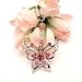 Butterfly Cell Phone Charm Strap Silver Cubic Stone