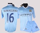 Manchester City 2012 Kun Aguero Home Jersey Shirt & Shorts Size XL